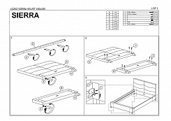 Кровать Сиерра 160х200 Дуб Смоук